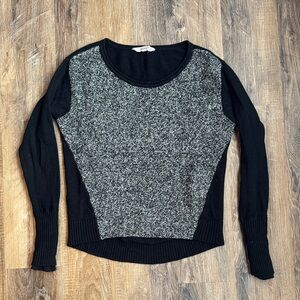 Athleta Black and Gray Crew Neck Sweater
